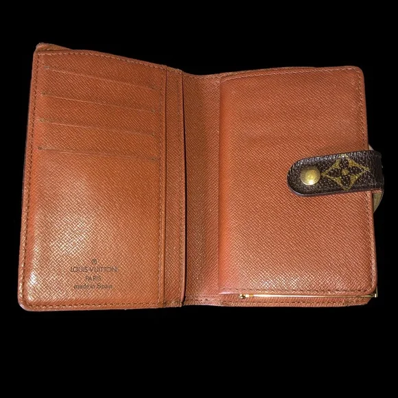 LOUIS VUITTON LV Monogram Porte Monnaie Viennois Bifold Kisslock Wallet AUTH - Picture 7 of 16